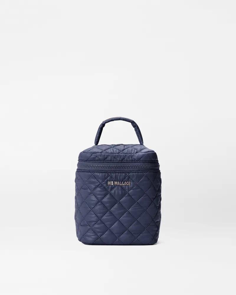 Large Navy Cosmetic Vanity Case For Travel And Organization 1