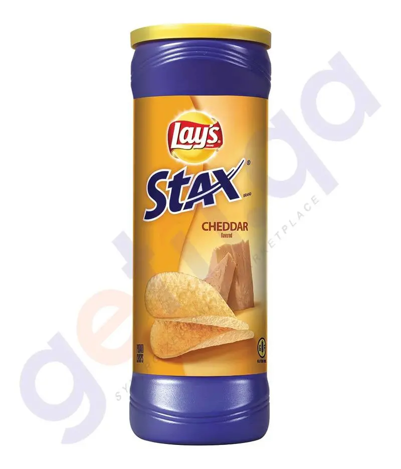 Lay’S Stax Cheddar Flavor Crisps – 155G (5.5 Oz) 1