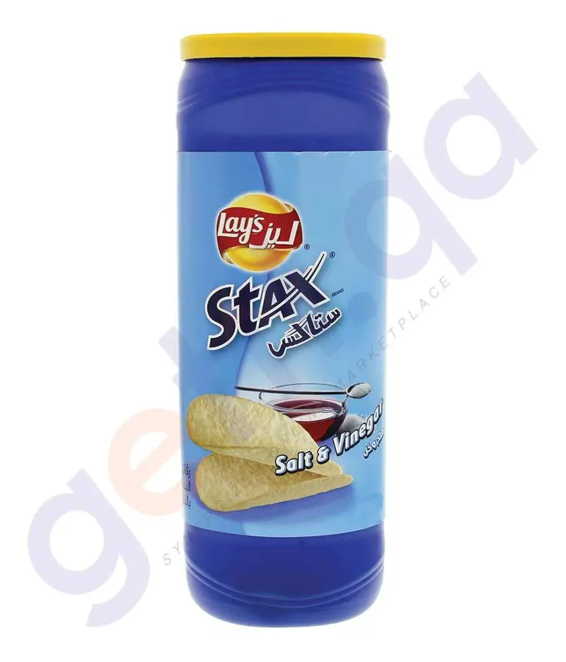Lay’S Stax Salt & Vinegar Potato Crisps – 155G 1
