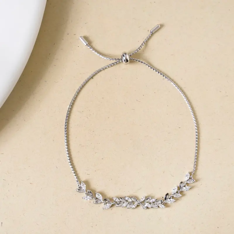 Leafline Detail Silver Bracelet 1