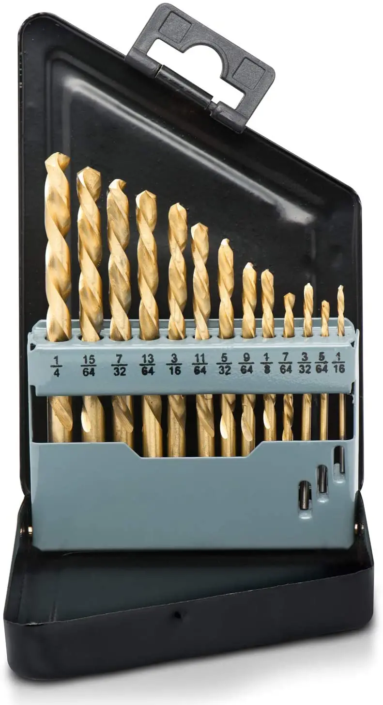 Left-Hand Twist Drill Bit Set — Hss With Titanium Nitride Coating For Stubborn Screw Removal (13-Pc) 1
