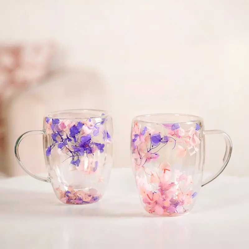 Lilac Haze Double-Walled Ceramic Coffee Mug Set – 2-Pack (350Ml) 1