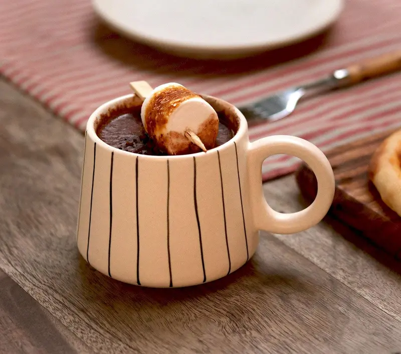 Linear-Design Emery Stoneware Mug 1