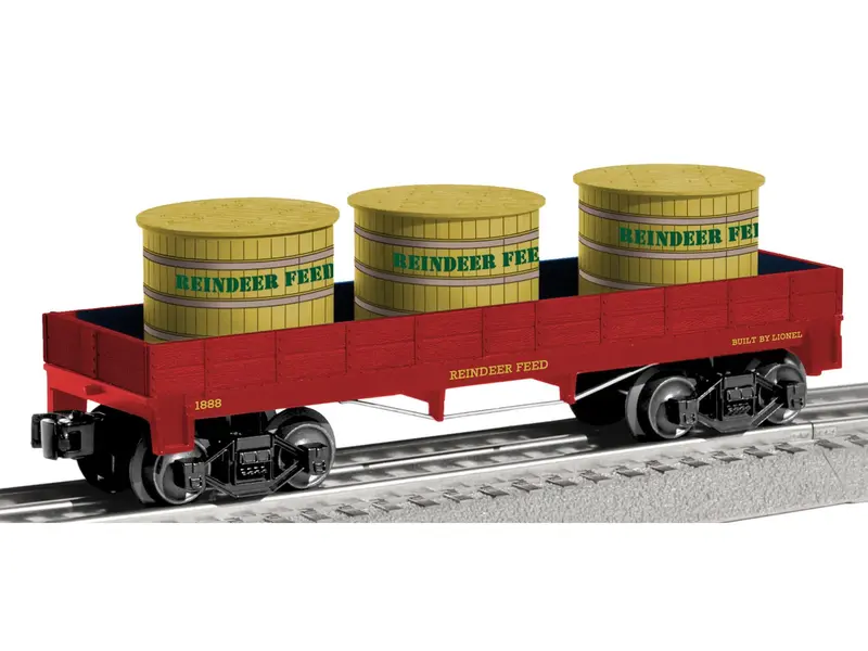 Lionel Christmas Gondola Featuring Reindeer Feed Vats 1
