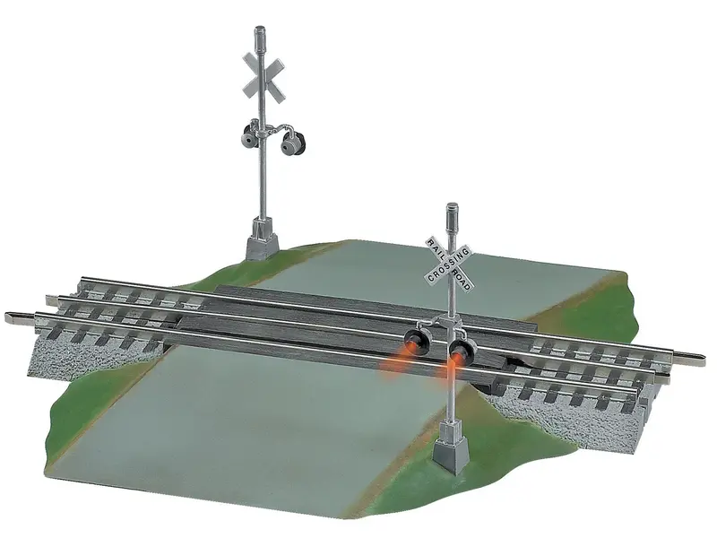 Lionel Fastrack Grade Crossing With Flashing Lights Only 1