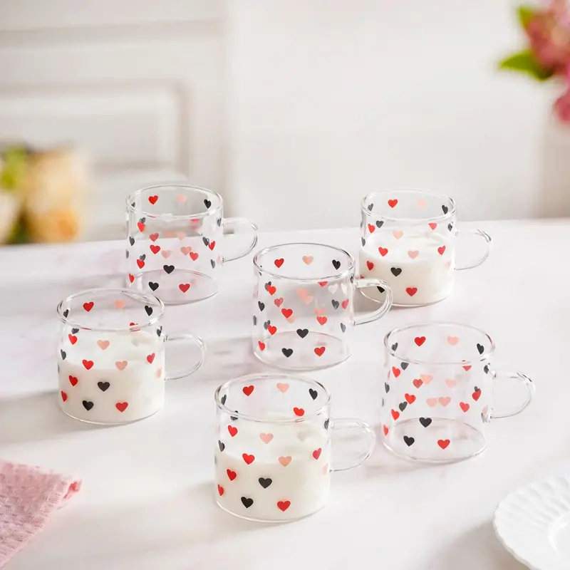 Little Hearts Ceramic Cup Set – 6 X 120Ml 1