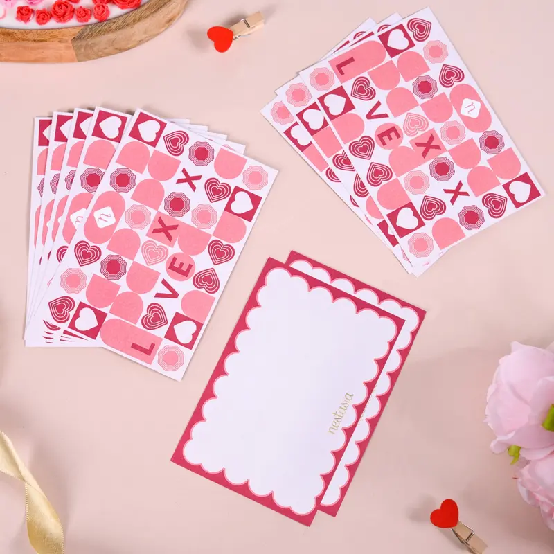 Love-Themed Valentine’S Day Postcard Set (10-Pack) 1