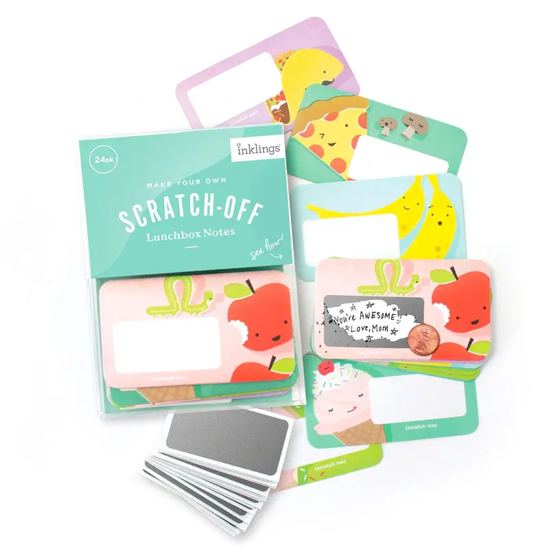 Lunchbox Scratch-Off Notepad – Fun Daily Notes By Inkling Paperie 1