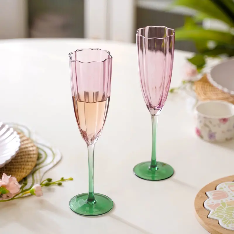 Luxe Tulip-Style Champagne Flutes – Set Of 2, 220Ml Each 1