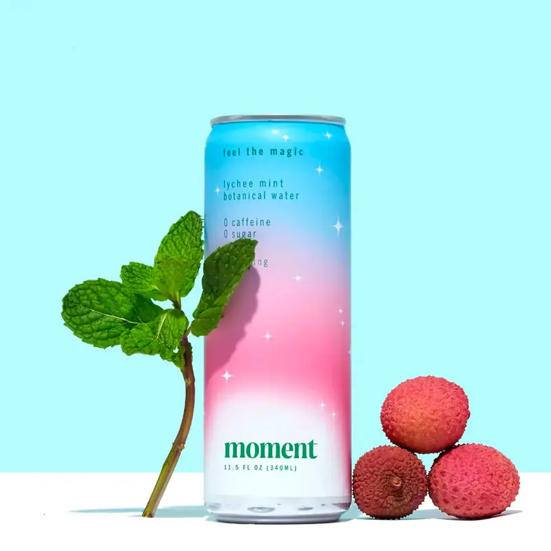 Lychee Mint Botanical Water – Zero-Alcohol Infused Drink By Moment 1