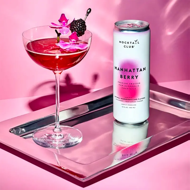 Manhattan Berry Non-Alcoholic Mocktail – Ready-To-Serve Sparkling Drink By Mocktail Club 1