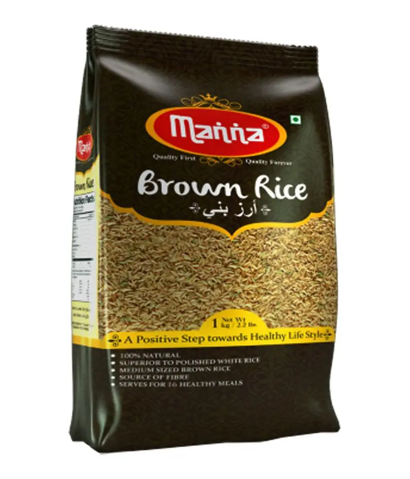 Manna Brown Rice – Unpolished Whole Grain, 1 Kg 1