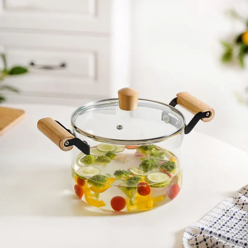 Medium Borosilicate Simmer Pot With Ergonomic Handle – 3.5L 1