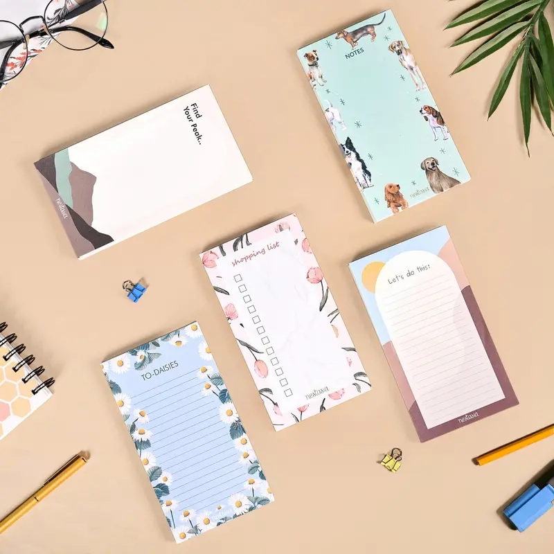 Memomate Tear-Off Notepads – 5-Pack Functional Desk Organizer 1