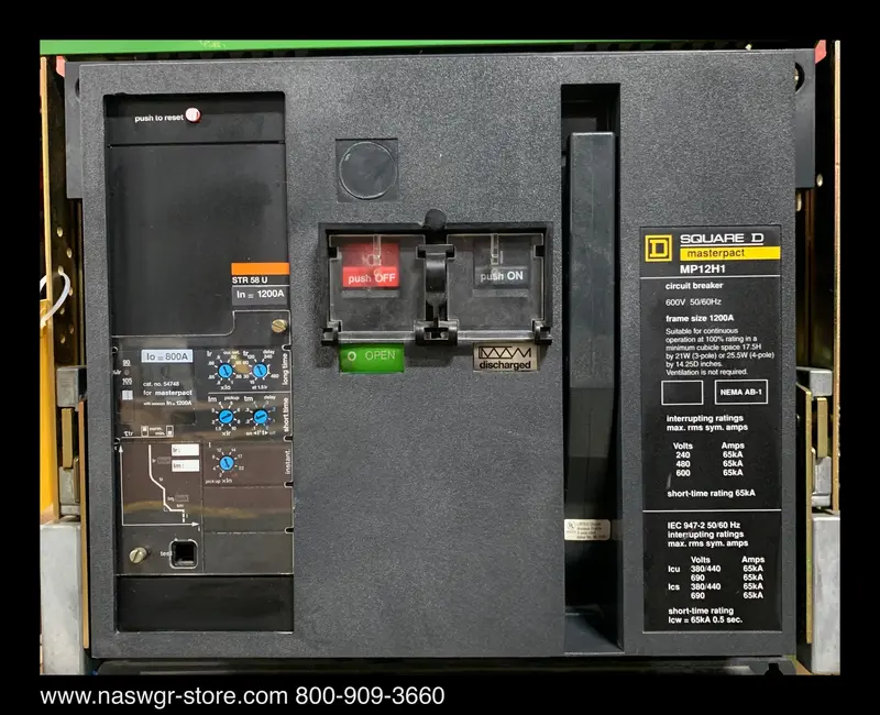 Merlin Gerin Masterpact Mp12H1 1200-Amp Circuit Breaker (Motor/Manual, Draw-Out) 1
