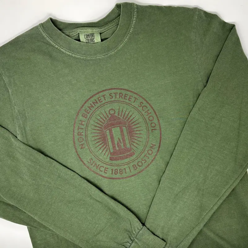 Military Green Long-Sleeve Cotton T-Shirt 1