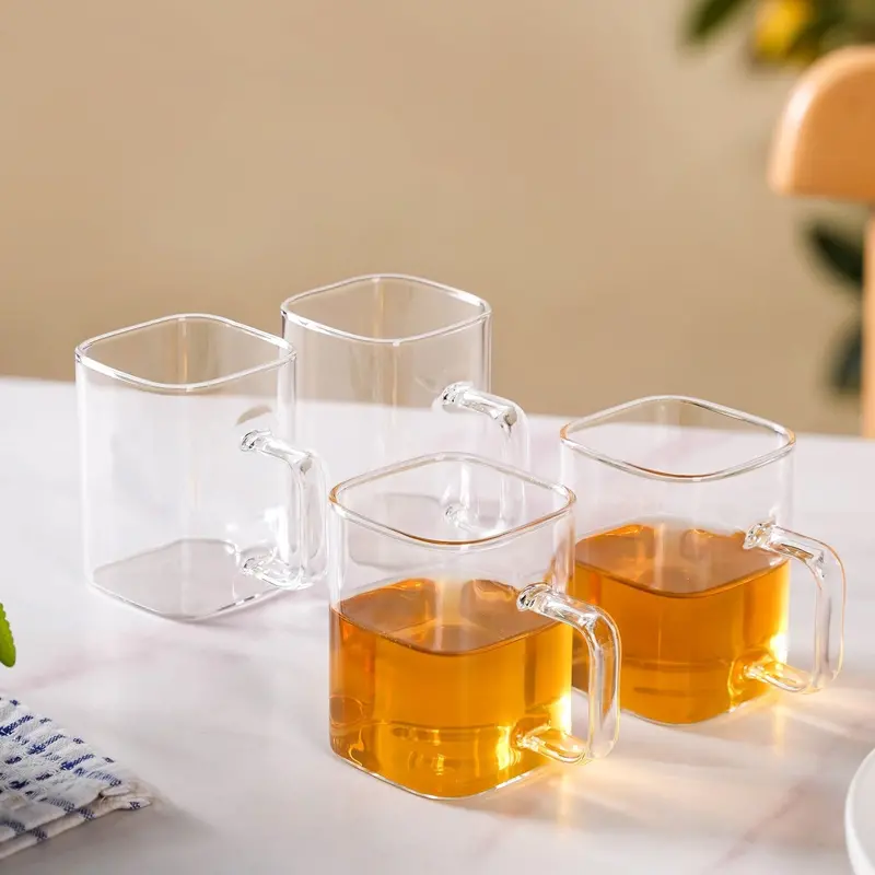 Minimalist Clear Glass Tumblers – Set Of 4 (250Ml) 1