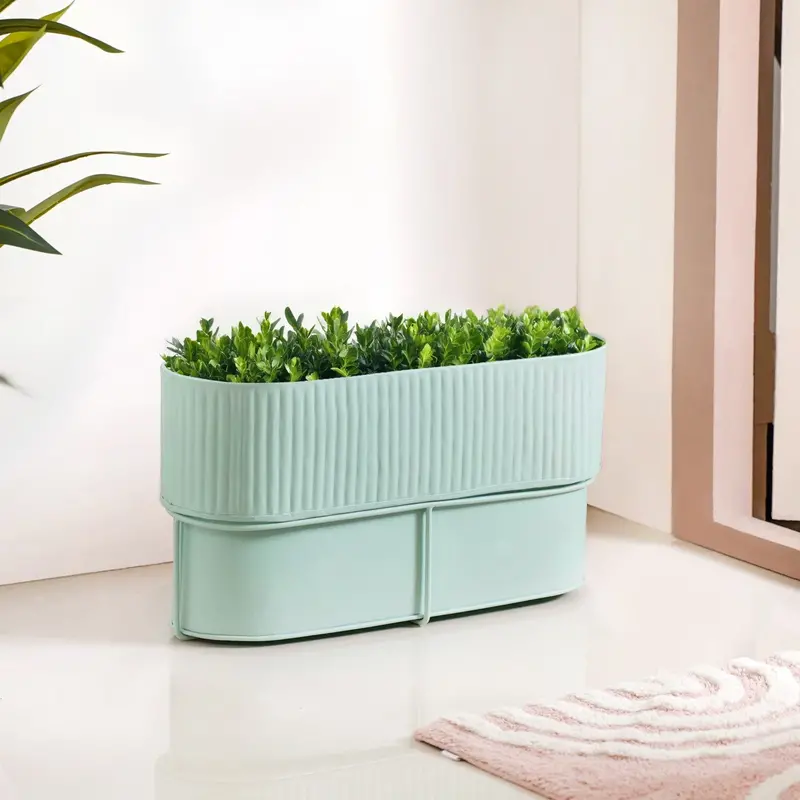 Mint Window Box Planter With Stand – Compact Vertical Gardening Accessory 1