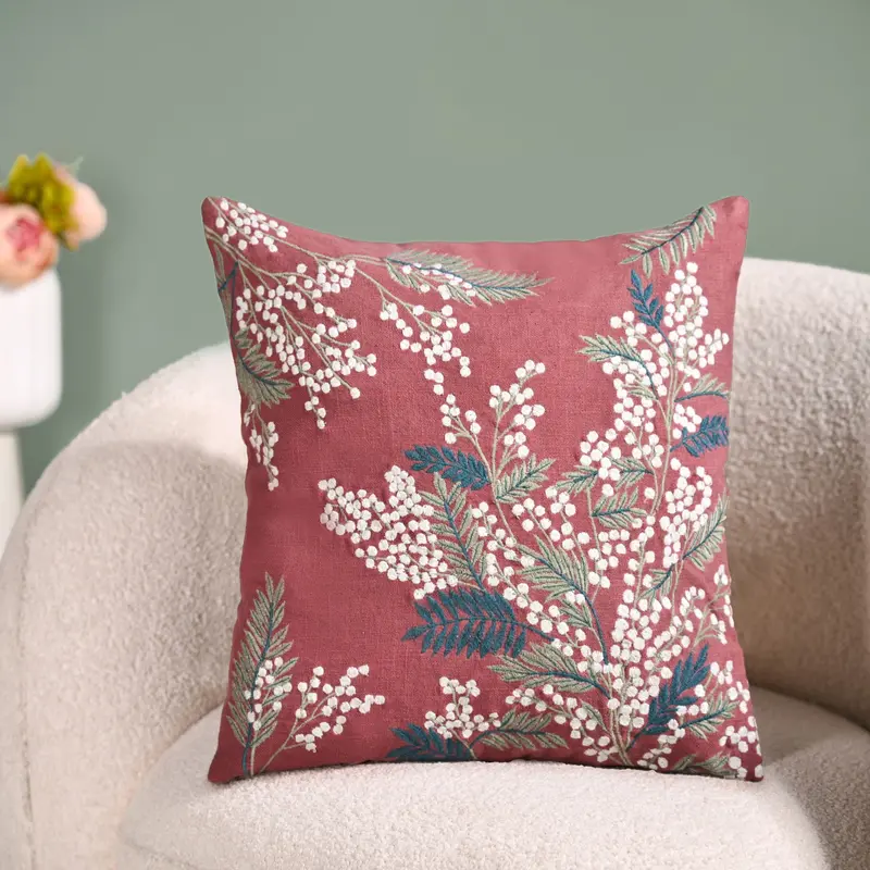 Mulberry Blossom Cotton Couch Cushion Cover – 40X40Cm 1