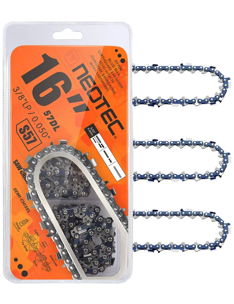 Neotec 16-Inch Chainsaw Chain – 3/8" Pitch, .050" Gauge, 57Dl Format For Husqvarna, Makita & Echo 1
