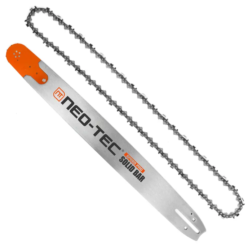 Neotec Husqvarna-Compatible Bar And Chain Combo – 3/8" Pitch, Dual-Gauge (0.058" / 0.063"), Sizes 24–42 Inches 1
