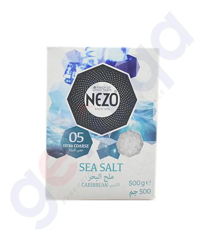 Nezo Extra-Coarse Caribbean Sea Salt – 500 G 1