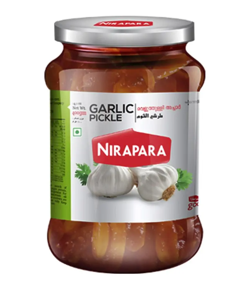 Nirapara Garlic Pickle – Traditional South Indian Recipe, 400 G 1