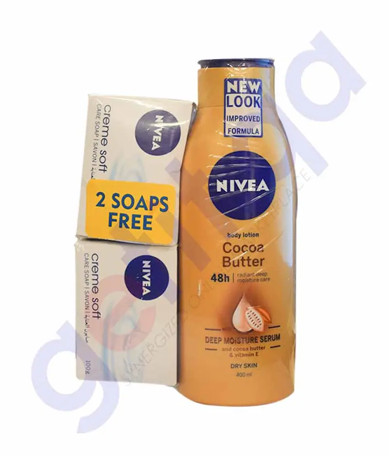 Nivea Body Lotion With 2 Complimentary Soaps 2