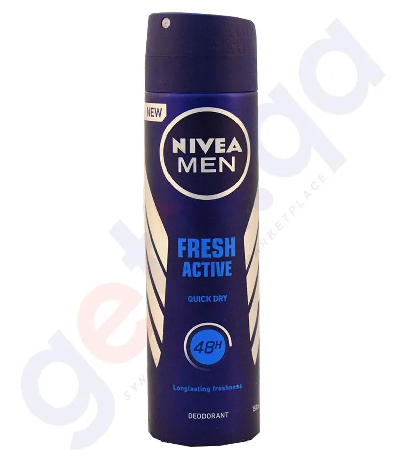 Nivea Men Fresh Active Quick-Dry Deodorant Spray – 150Ml 1