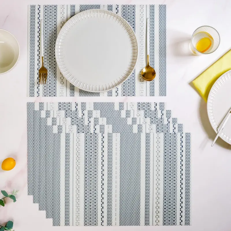 Nordic-Inspired Table Mat Set – 6-Pack Clean, Functional Linens 1