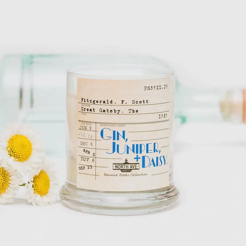 North Ave Candles Banned Book Candle: The Great Gatsby — Pre-Order For Early November Release 1