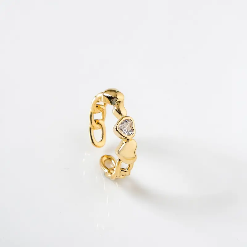 Only Hearts 14K Gold Plated Stackable Ring 1