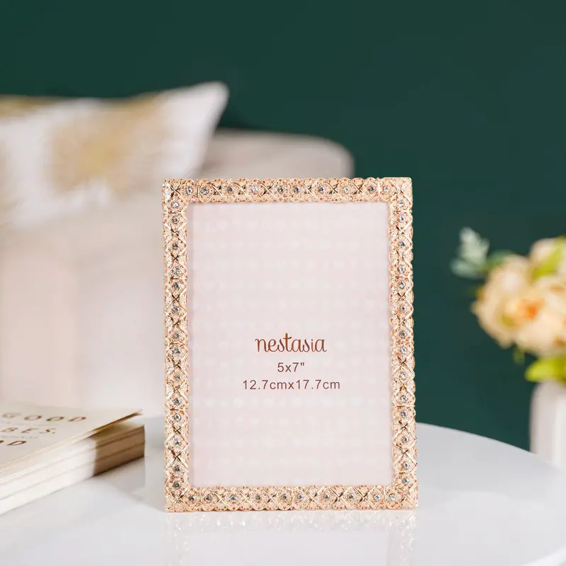 Opulent Gold Rhinestone Picture Frame – Large 13X18Cm 1