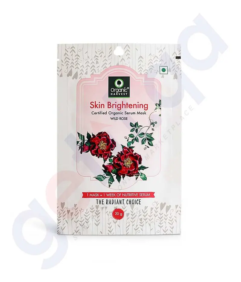 Organic Harvest Brightening Serum Mask – 20G, Radiance-Enhancing Face Mask 1