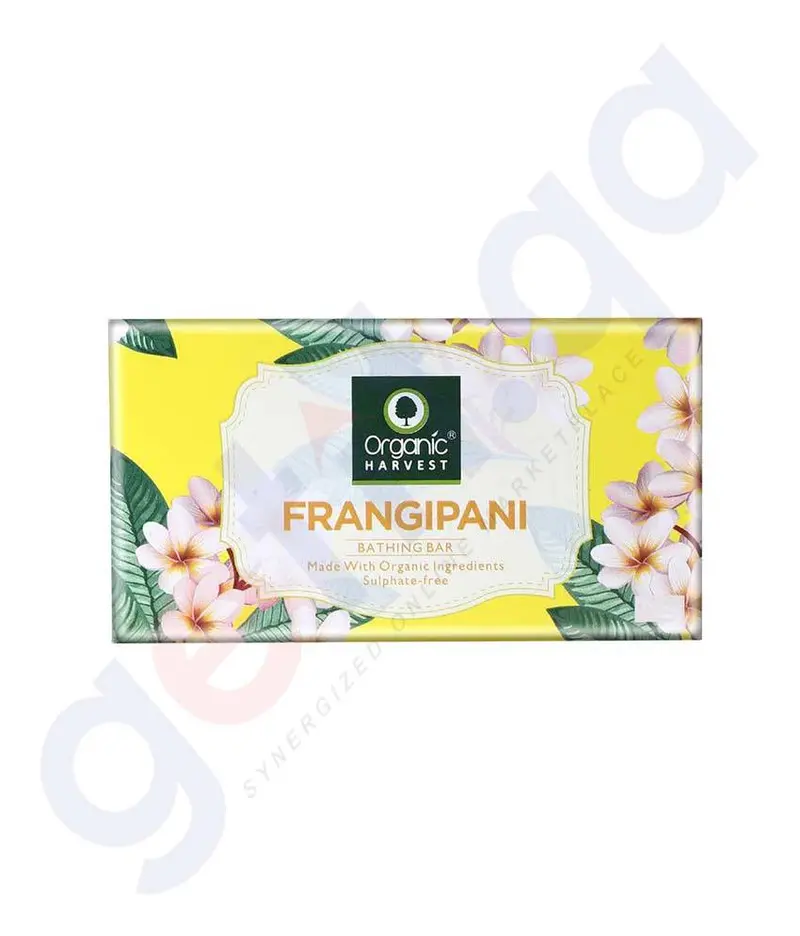 Organic Harvest Frangipani Scented Soap – 175G Exotic Botanical Bar 1