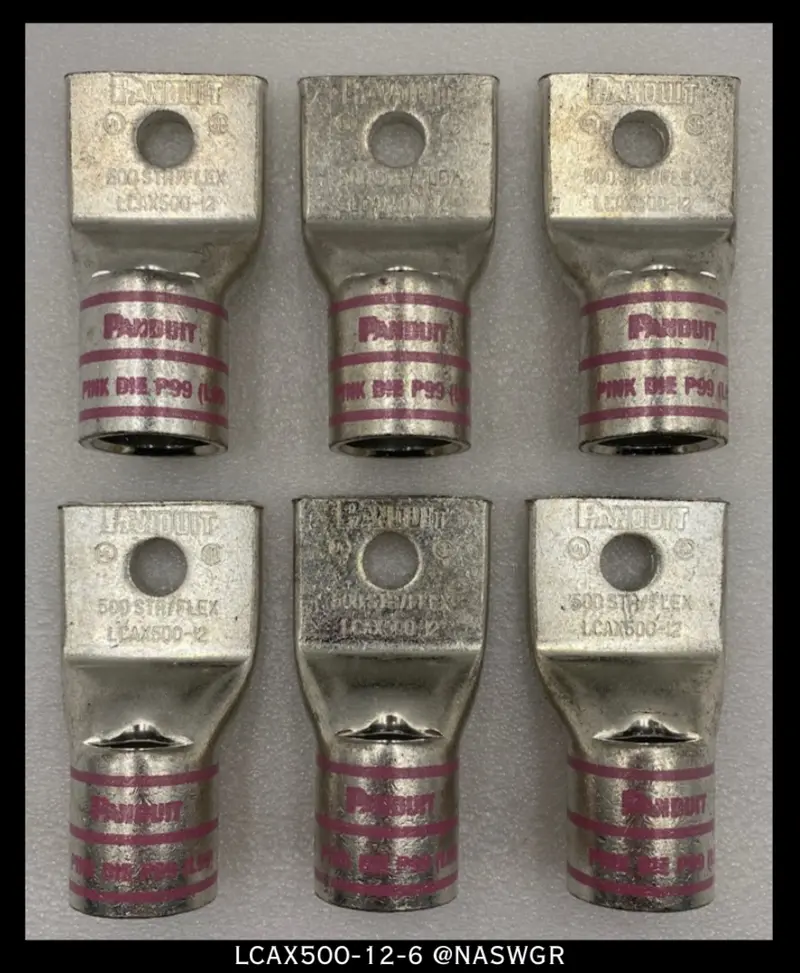 Panduit Lcax500-12-6 Copper Compression Lugs – 500 Kcmil, 12–6 Awg 1