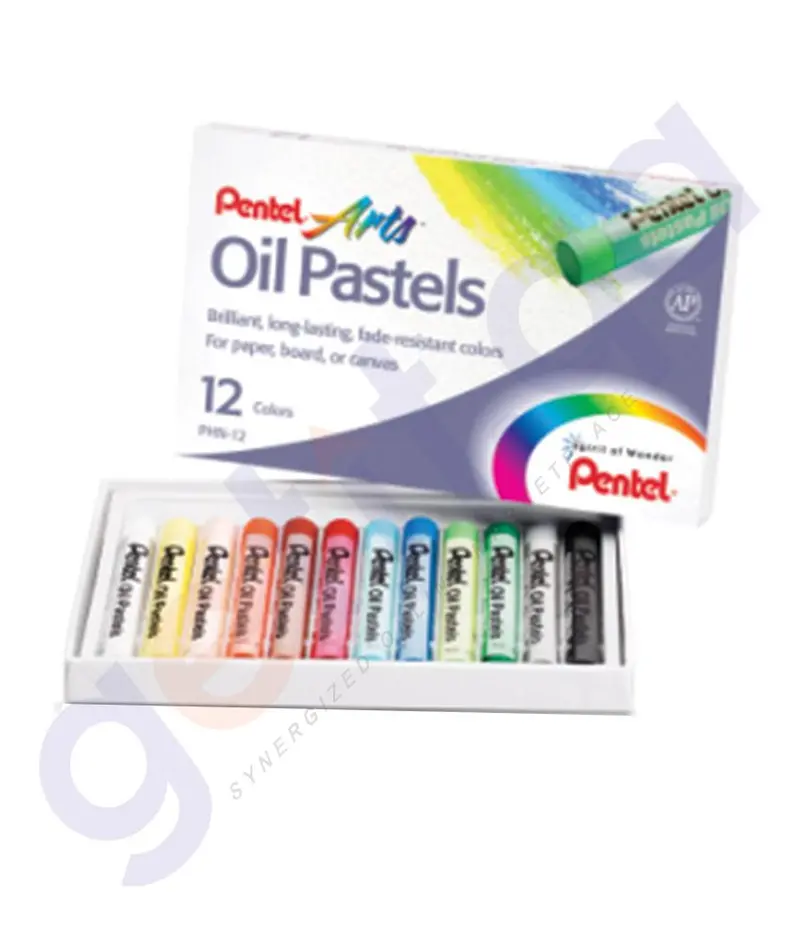 Pentel 12-Color Oil Pastel Set 1