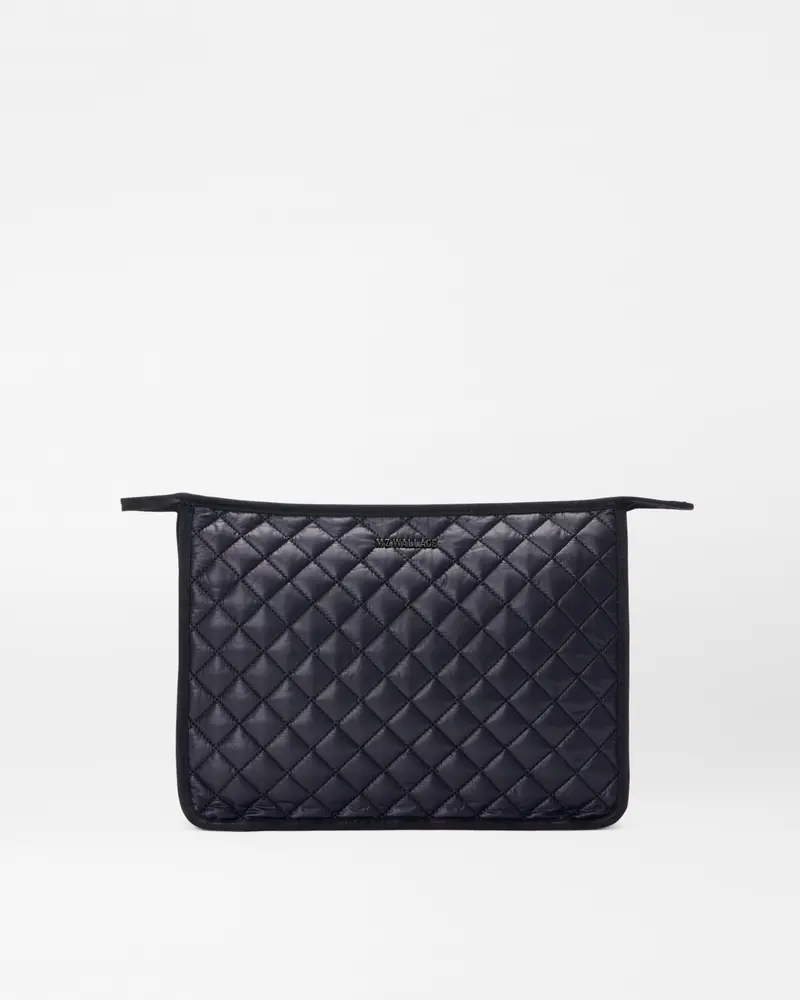 Personalized Large Black Metro Clutch Cosmetic Pouch 1