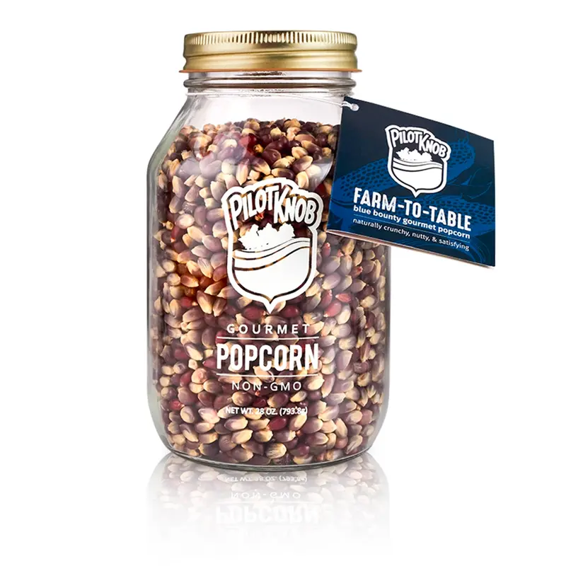 Pilot Knob Farm Gourmet Popcorn In Mason Jar – Shelf-Stable, Gift-Ready Snack 1
