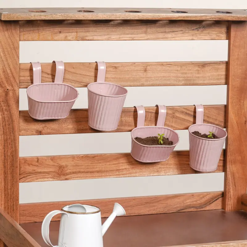 Pink Mini Hanging Planter Collection – Set Of 4 Small Plant Holders 1