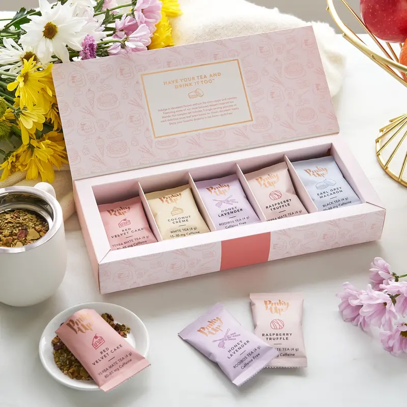Pinky Up Loose-Leaf Tea Sampler — Dessert-Inspired Blend Assortment (5 Flavors) 1