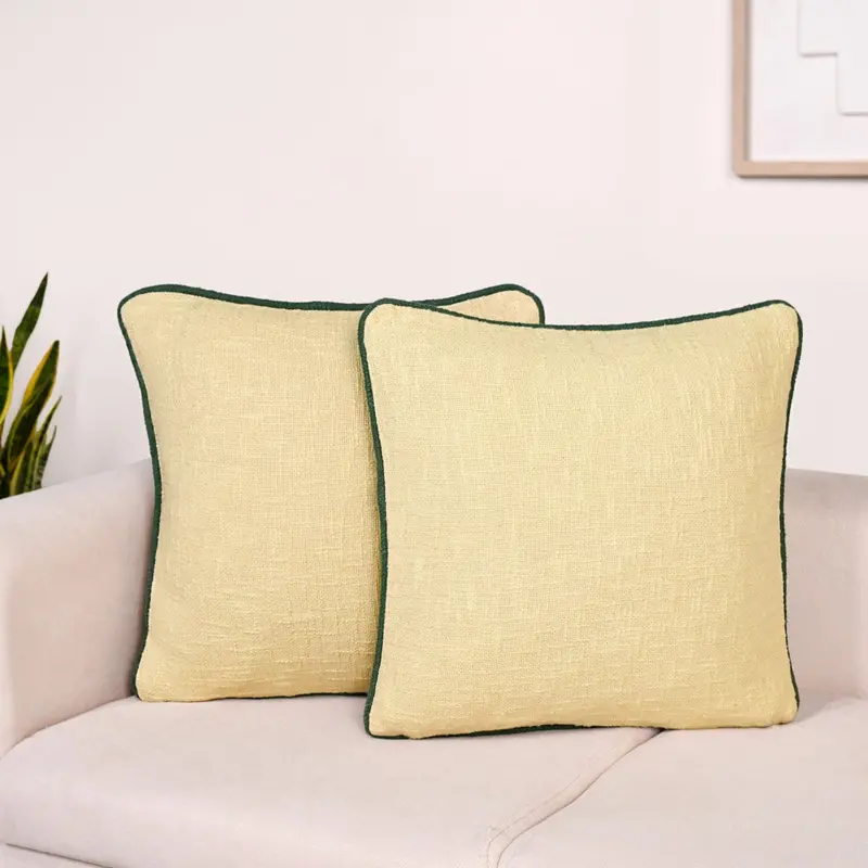 Plain Pure Cotton Cushion Covers – Minimalist Set Of Two 1