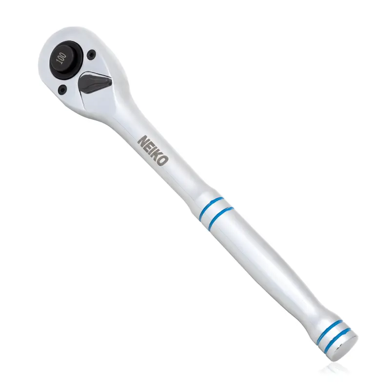 Precision 1/2” Ratchet Wrench — 100-Tooth Reversible, 3.6° Arc Swing 1