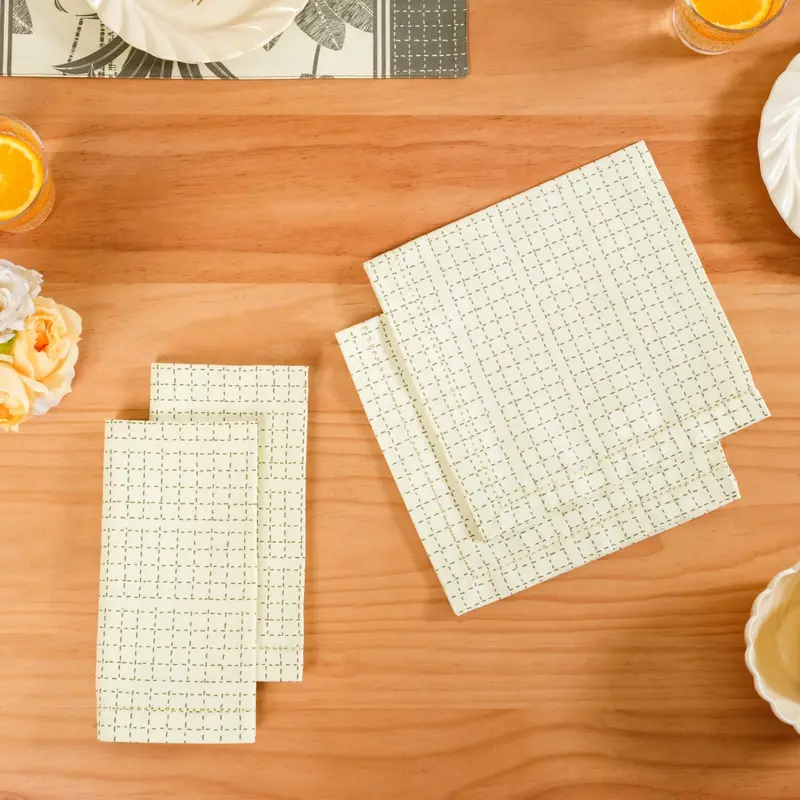 Premium Pure Cotton Napkin Set – Pack Of 4 1