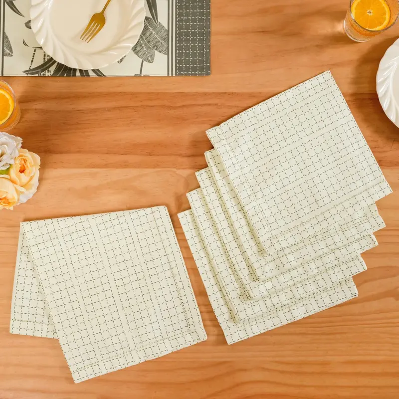 Premium Pure Cotton Napkin Set – Pack Of 6 1