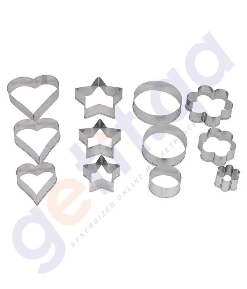 Prestige 12-Piece Stainless Steel Biscuit Cutter Set 1
