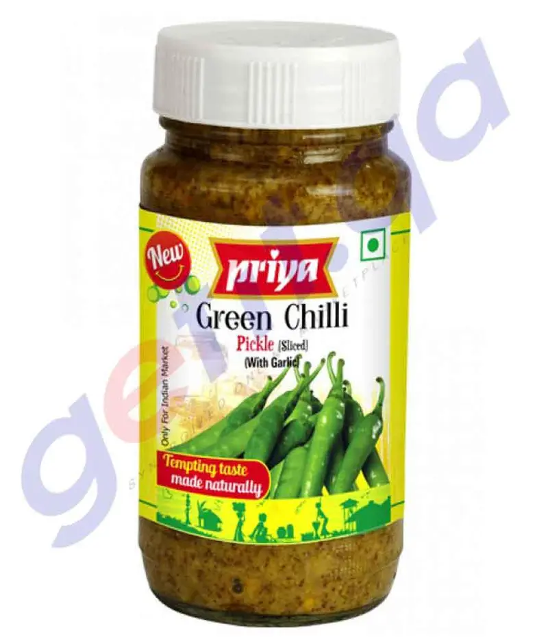 Priya Green Chili Pickle – 300G 1