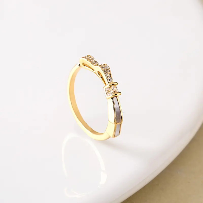 Promise Ribbon Wrap Ring – 14K Gold Plated 1