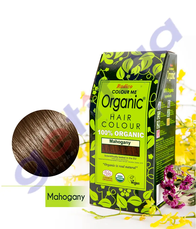 Radico Colour Me Organic Hair Color – Mahogany, Plant-Based Shade 1