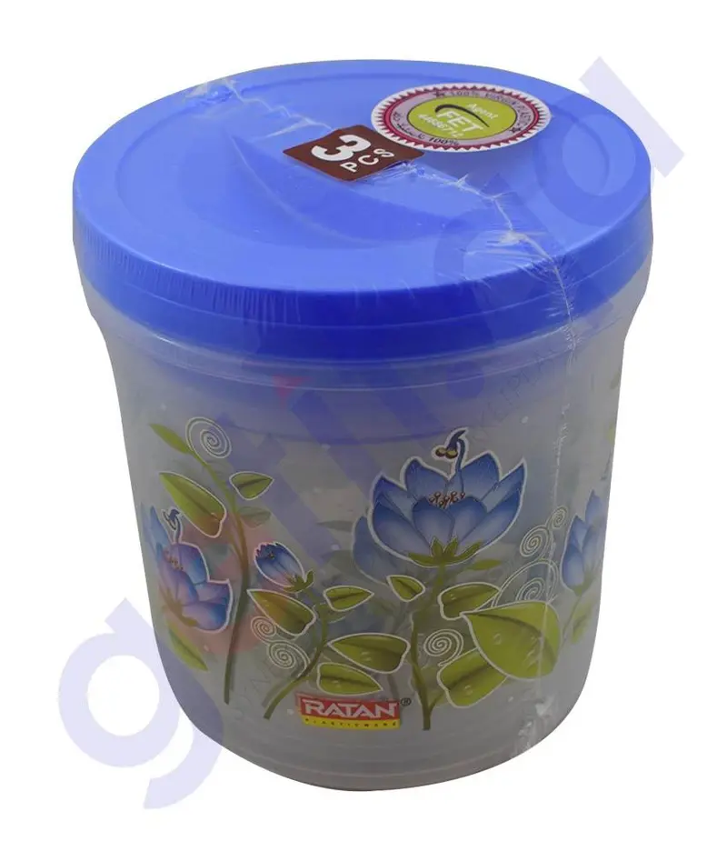Ratan Crystal Stackable Container Set – 3-Piece 1